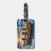 Cocker Spaniel Christmas Boat Holiday ラゲッジタグ (裏面縦)