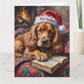 Cocker Spaniel Christmas Story Time Hat カード (正面)