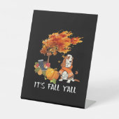 Cocker Spaniel Costume Autumn It’s Fall Y’all 台座サイン (正面)