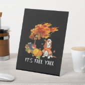 Cocker Spaniel Costume Autumn It’s Fall Y’all 台座サイン (インサイチュ)