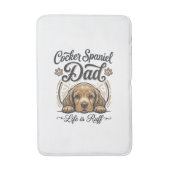 Cocker Spaniel Dad Life Is Ruff Vintage Dog Shirt_ バスマット (正面縦)