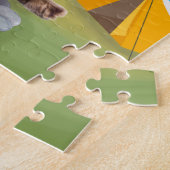 Cocker Spaniel Dog Camping ジグソーパズル (側面)