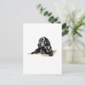 Cocker Spaniel Dog Lover Postcard Gift ポストカード (スタンド正面)