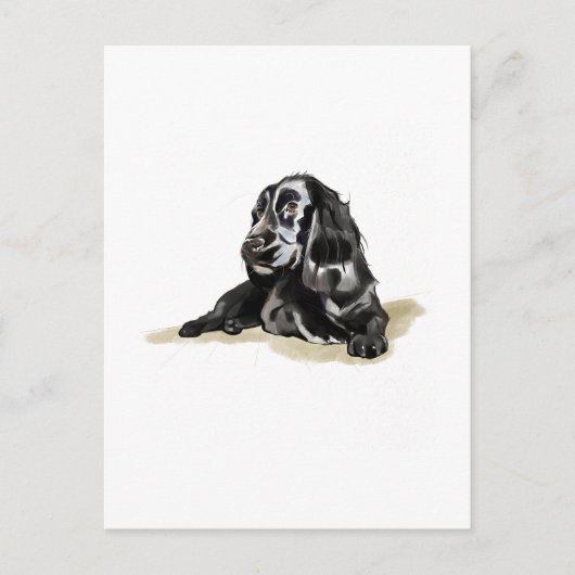 Cocker Spaniel Dog Lover Postcard Gift ポストカード (正面)