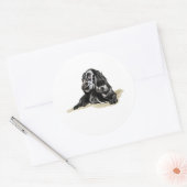 Cocker Spaniel Dog Lover Sticker ラウンドシール (封筒)
