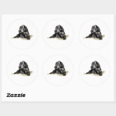 Cocker Spaniel Dog Lover Sticker ラウンドシール (シート)