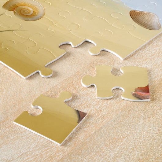 cocker spaniel dog on beach ジグソーパズル (側面)