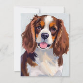Cocker Spaniel Dog Painting Card (正面)