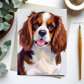 Cocker Spaniel Dog Painting Card