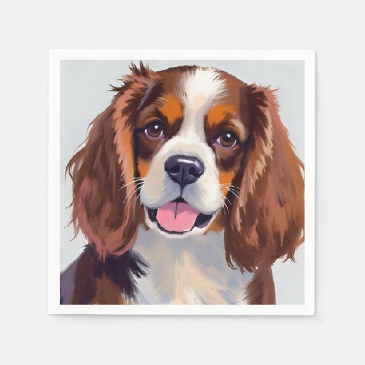 Cocker Spaniel | Dog Painting Pet スタンダードカクテルナプキン (正面)