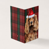 Cocker Spaniel Dog Plaid Christmas Holiday (外部)