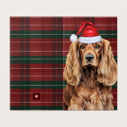 Cocker Spaniel Dog Plaid Christmas Holiday (外部フラット)