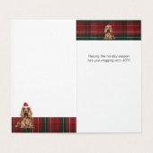 Cocker Spaniel Dog Plaid Christmas Holiday (内部フラット)