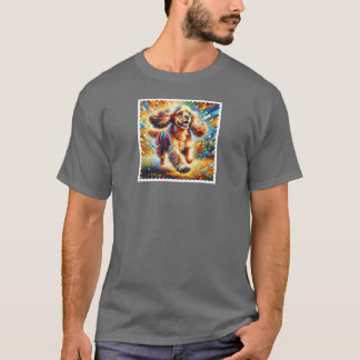 Cocker Spaniel Dog Portrait Acrylic Art Print Pet  Tシャツ