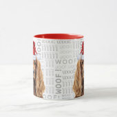 Cocker Spaniel Dog Santa Woof Christmas マグカップ (中央)