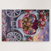 Cocker Spaniel Dog Valentine's Day  ジグソーパズル (横)