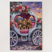 Cocker Spaniel Dog Valentine's Day  ジグソーパズル (縦)