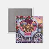 Cocker Spaniel Dog Valentine's Day  マグネット (正面/裏面)