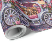 Cocker Spaniel Dog Valentine's Day  ラッピングペーパー (ロールコーナー)