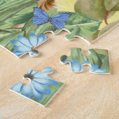 Cocker Spaniel Dog with Flowers Spring ジグソーパズル (側面)