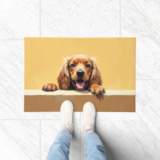 Cocker Spaniel Doormat Art ドアマット (室内)