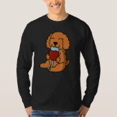 Cocker Spaniel Drinking Wine Dog Tシャツ (正面)