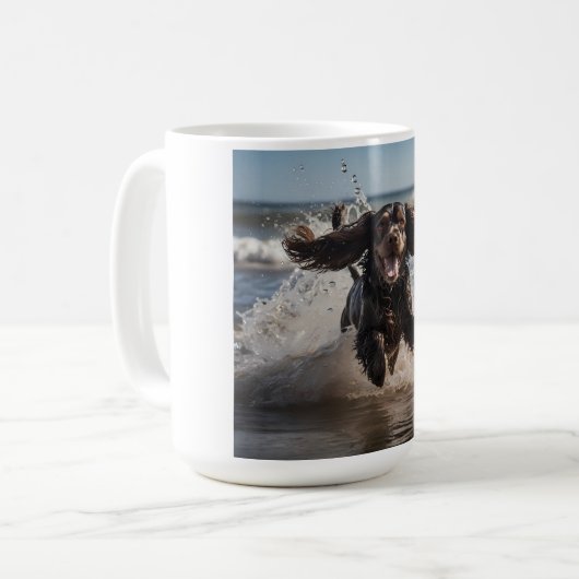 Cocker Spaniel Elegant Coffee Mug コーヒーマグカップ (正面左)