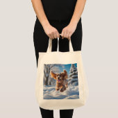 Cocker Spaniel Elegant Grocery Tote Bag トートバッグ (正面(商品))