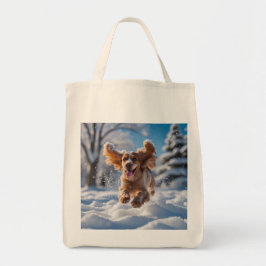Cocker Spaniel Elegant Grocery Tote Bag トートバッグ