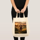 Cocker Spaniel Elegant Grocery Tote Bag トートバッグ (正面(商品))