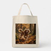 Cocker Spaniel Elegant Grocery Tote Bag トートバッグ (裏面)