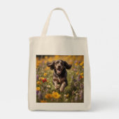 Cocker Spaniel Elegant Grocery Tote Bag トートバッグ (裏面)