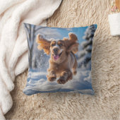 Cocker Spaniel Elegant Throw Pillow クッション (ブランケット)