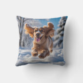 Cocker Spaniel Elegant Throw Pillow クッション (裏面)