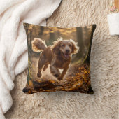 Cocker Spaniel Elegant Throw Pillow クッション (ブランケット)