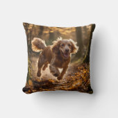 Cocker Spaniel Elegant Throw Pillow クッション (正面)