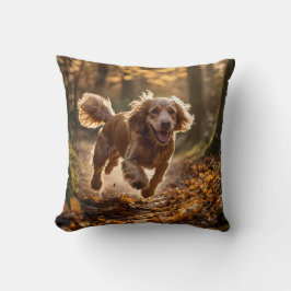 Cocker Spaniel Elegant Throw Pillow クッション