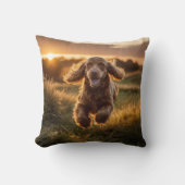 Cocker Spaniel Elegant Throw Pillow クッション (正面)