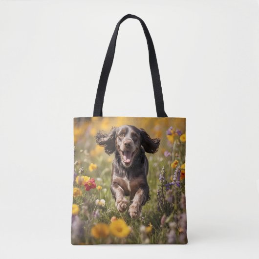 Cocker Spaniel Elegant Tote Bag トートバッグ (正面)