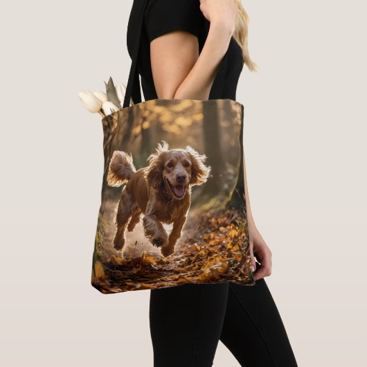 Cocker Spaniel Elegant Tote Bag トートバッグ (クローズアップ)