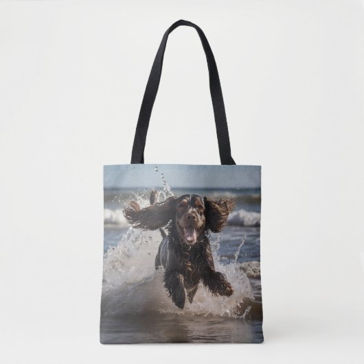 Cocker Spaniel Elegant Tote Bag トートバッグ (正面)