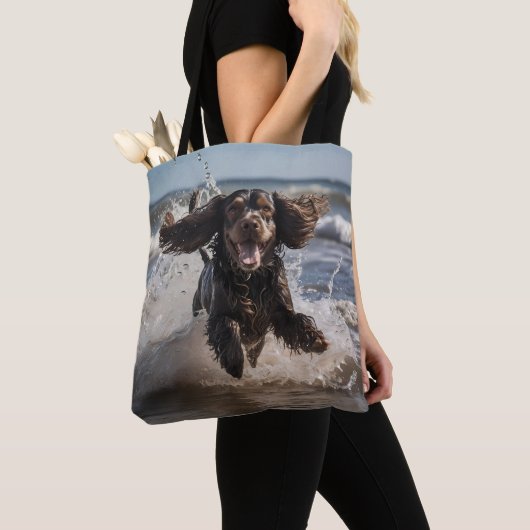 Cocker Spaniel Elegant Tote Bag トートバッグ (クローズアップ)