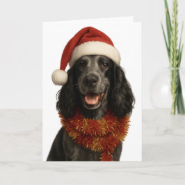 Cocker Spaniel Happy Christmas card カード