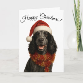 Cocker Spaniel Happy Christmas Dog greetings card シーズンカード