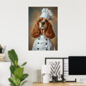 Cocker Spaniel In Chefs Hat Poster, Pet Poster ポスター (ホームオフィス)