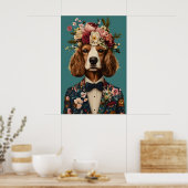 Cocker Spaniel In Suit Poster, Cocker Spaniel ポスター (キッチン)
