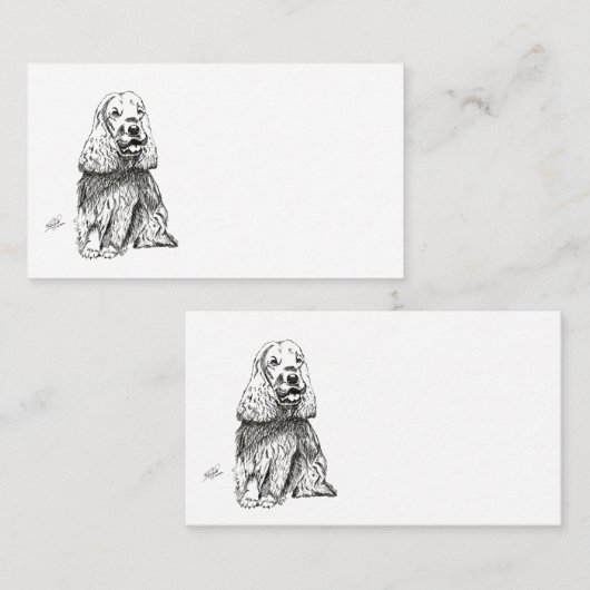 COCKER SPANIEL INGLÉS 名刺 (正面/裏面)