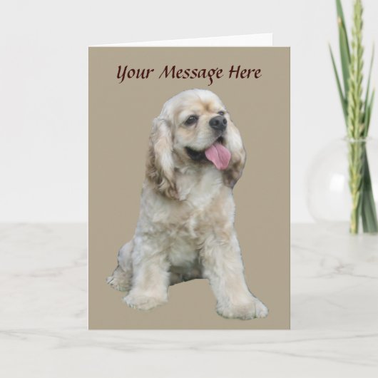 Cocker Spaniel Irresistible Greeting Card カード (正面)