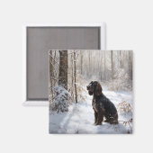 Cocker Spaniel Let It Snow クリスマス マグネット (正面/裏面)