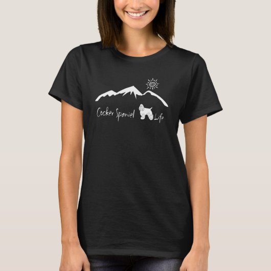 Cocker Spaniel life 2022と楽しいクリスマス Tシャツ (正面)